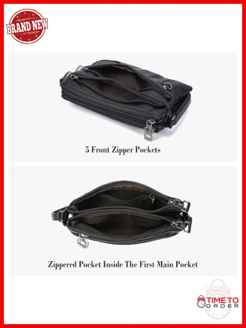 Multiple Pockets Small Crossbody Purse Cell Phone Purse Shoulder Bag with